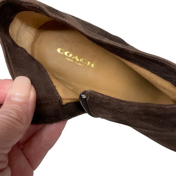 Coach Oakdale Women's Leather Pointed Ankle Booties, Chestnut 8.5 Fall Classic - Picture 7 of 13